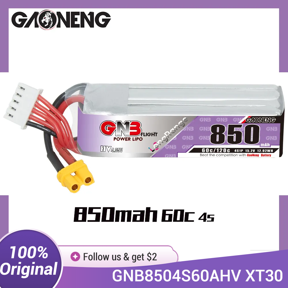 Drone Battery 3S - GAONENG GNB LiPo Pil 850mAh 4S