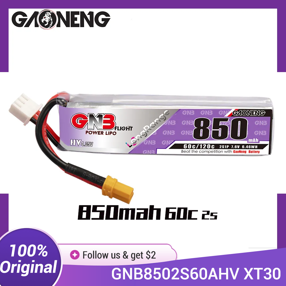 Drone Battery 3S - GAONENG GNB LiPo Pil 850mAh 2S