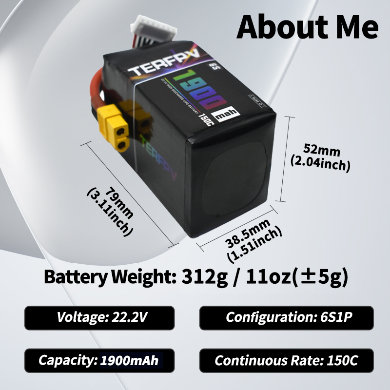 1/2 Adet TERFPV Lipo 6S 1900mA - Drone Battery 6S incelemesi ve fiyatı