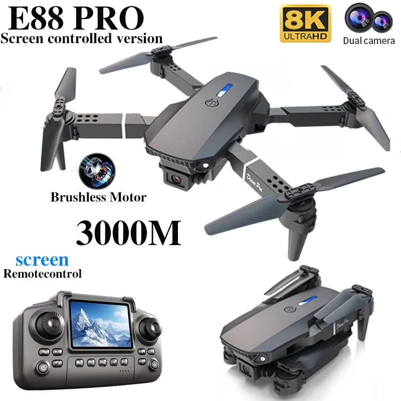 Profesyonel E88 PRO Drone ekra - Drone Battery Case incelemesi ve fiyatı