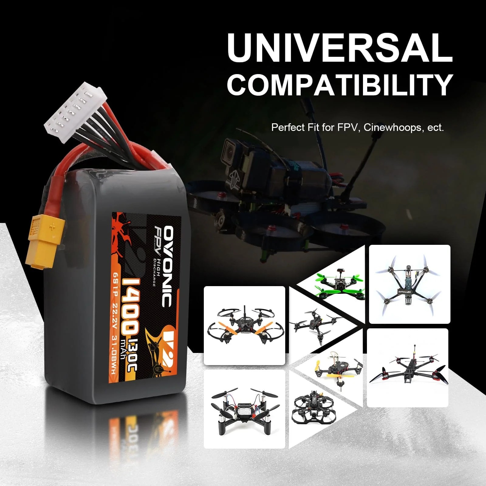Ovonic 6S 1400mAh 130C LiPo Pi - Drone Battery Bag incelemesi ve fiyatı