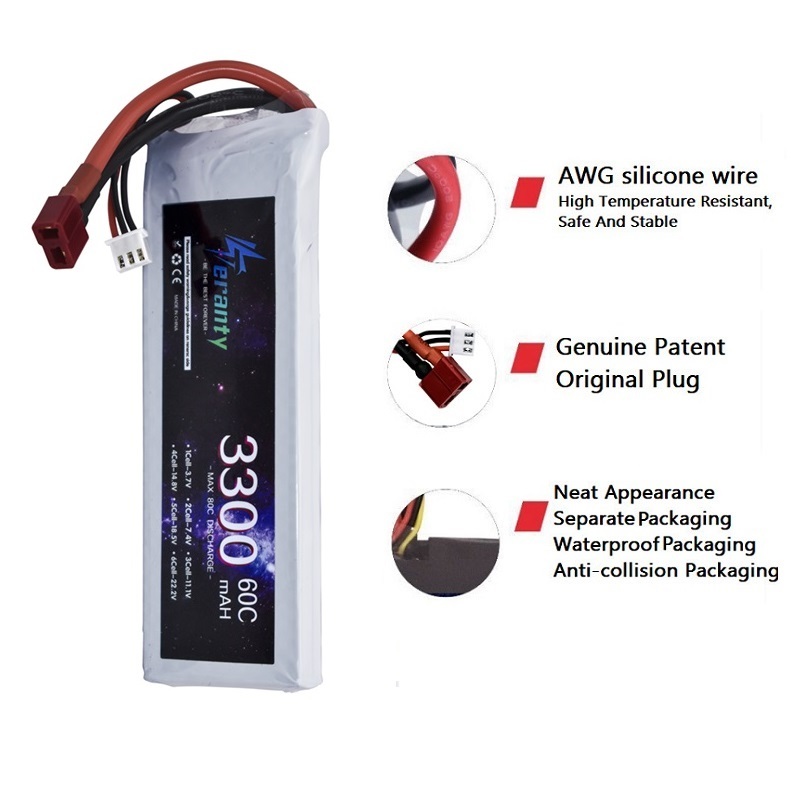 2S 7.4V LiPo Pil 3300mAh 60C A - Drone Battery Lipo incelemesi ve fiyatı