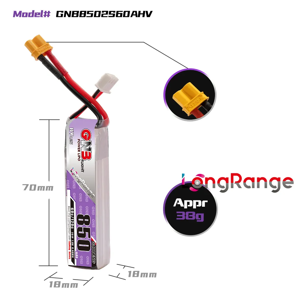 GAONENG GNB LiPo Pil 850mAh 2S - Drone Battery 3S incelemesi ve fiyatı