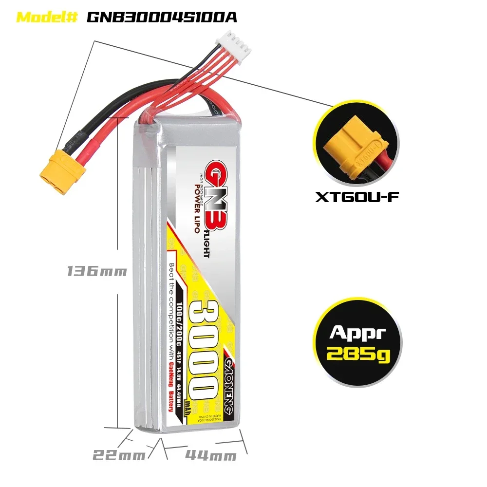 GAONENG GNB 3000 mAh 4 S 100C  - Drone Battery 4S incelemesi ve fiyatı